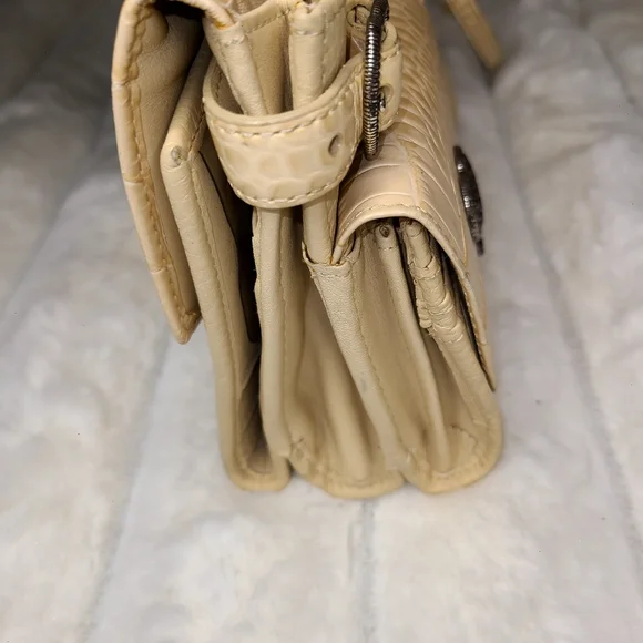 Brighton Cream Textured Crossbody Bag with Gold Accents - Picture 9 of 9